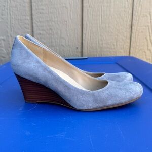 Naturalizer Emily grey suede wedges